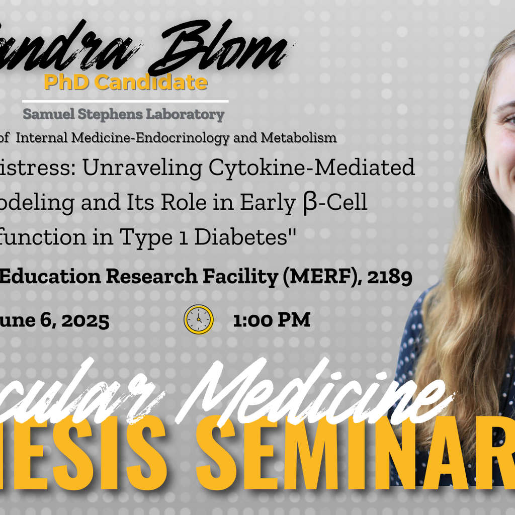 Molecular Medicine Interdisciplinary Program Thesis Defense Seminar: Sandra Blom promotional image
