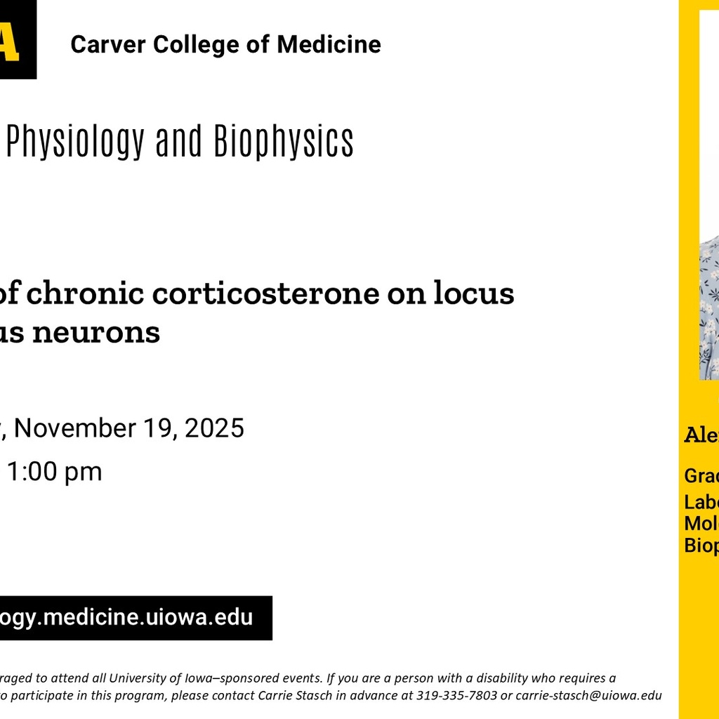 Molecular Physiology and Biophysics Workshop, Aleigha Gugel promotional image