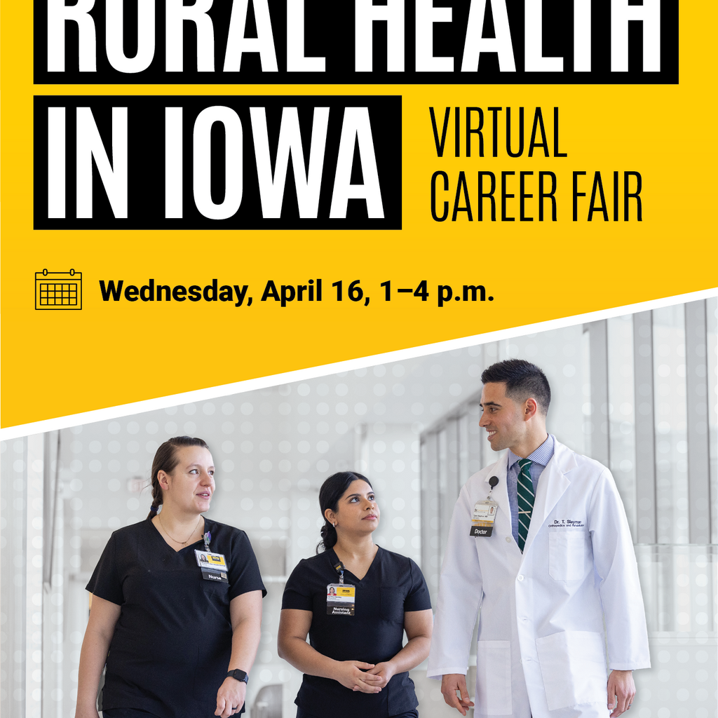 Rural Health in Iowa Virtual Career Fair promotional image