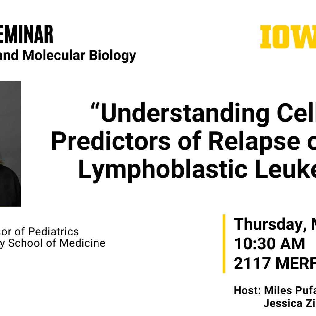 Biochemistry and Molecular Biology Seminar: Dr. Kara Davis promotional image