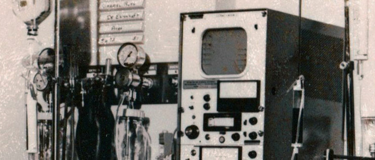 History photo of equipment in black and white