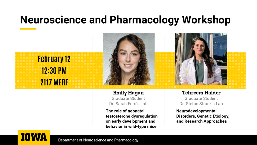 Neuroscience and Pharmacology Workshop - Emily Hagan and Tehreem Haider promotional image