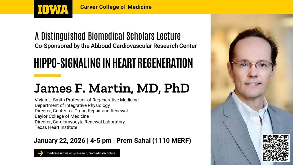Distinguished Biomedical Scholars Lecture - James F. Martin, MD, PhD promotional image